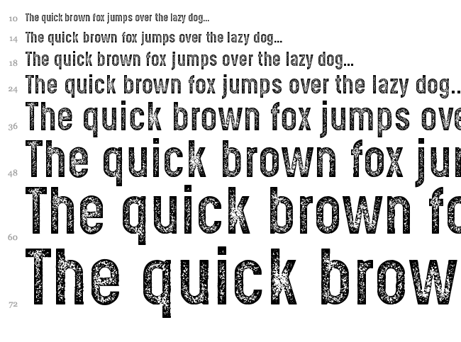Gotcha Gothic font waterfall